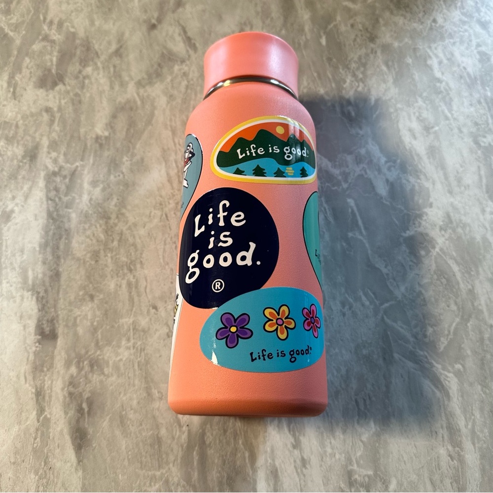 Life Is Good Wide Mouth Stainless Steel 32 OZ Water Bottle